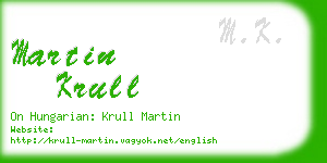 martin krull business card